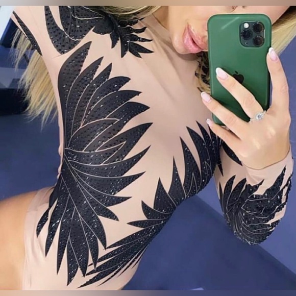 *****SOLD*****Beaded Bodysuit - Picture 6 of 6